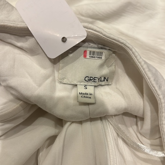 Greylin Strapless Jumpsuit, lined, side zipper in Linen/cotton blend in EUC - Picture 13 of 13